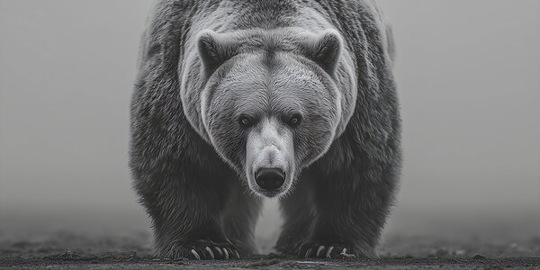 Apex Predator – Bear Portrait Art Print by Savage Art Prints