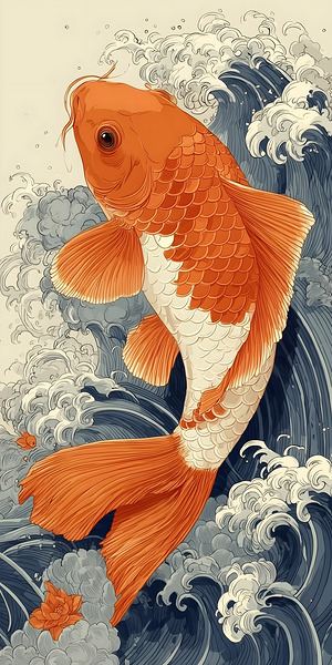 Tabi No Hajimari 旅の始まり - The Voyage Begins - Japanese Koi Art Prints by Savage Art Prints