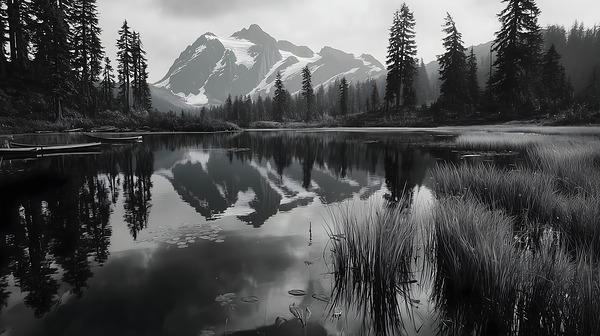 Reflections Of The Wild - Monochrome Landscape Art Prints by Savage Art Prints