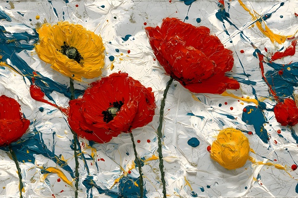 Fleurs En Mouvement - Flowers In Motion - Dynamic Floral Art Prints by Savage Art Prints