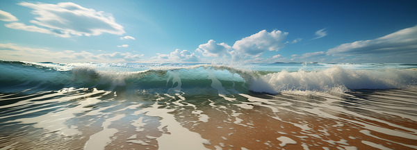 Beach – Modern Seascape Art Print by Savage Art Prints