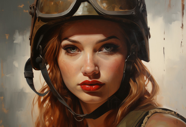 Woman of War – Grit & Grace Portrait Art Print by Savage Art Prints