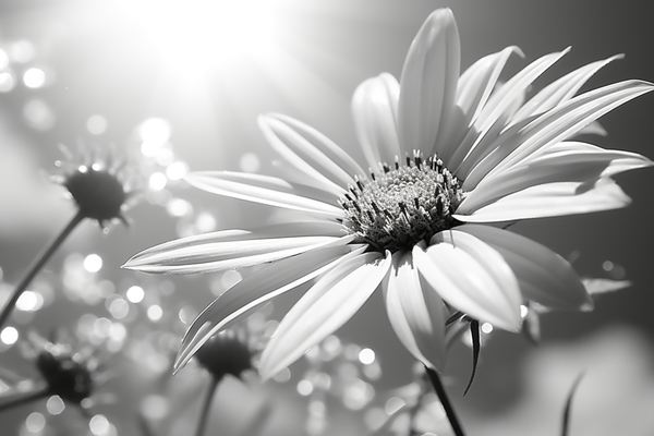 Whispers of the Sun – Minimal Daisy Art Print by Savage Art Prints