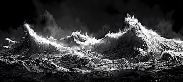 Tempestuous Symphony - Stormy Ocean Art Prints by Savage Art Prints