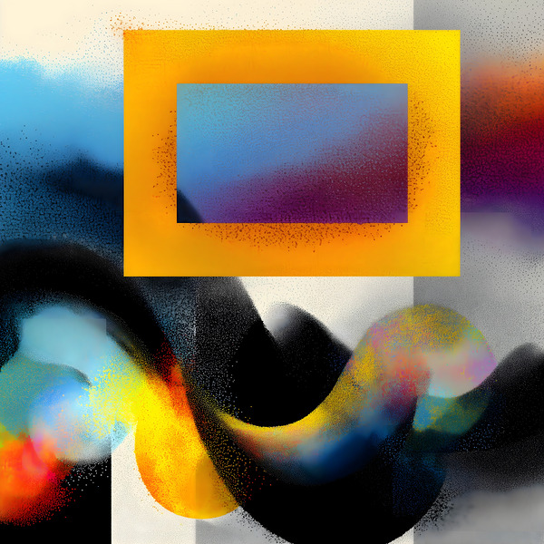 Framed Motion – Gradient Window Abstract Print. by Savage Art Prints