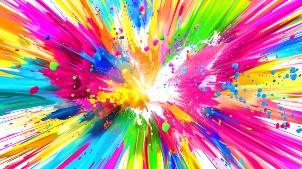 Paintbomb – Color Splash Abstract Art Print by Savage Art Prints