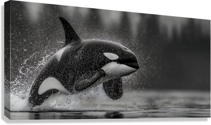 Ambush - Orca Wildlife Art Prints Canvas Print