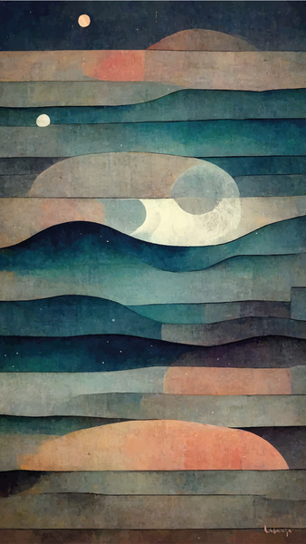 Nighty clouds playing with the Moon - II Print