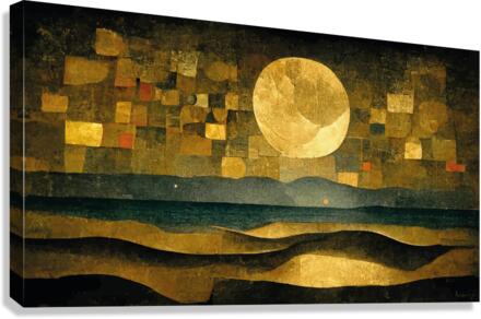 Full Moon over Abu Dhabi Mangroves - I Canvas Print