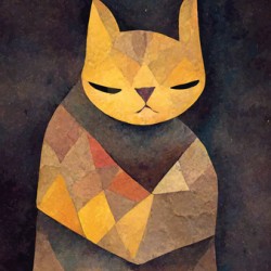 Cat in front of a Bonfire