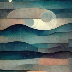 Nighty clouds playing with the Moon - II