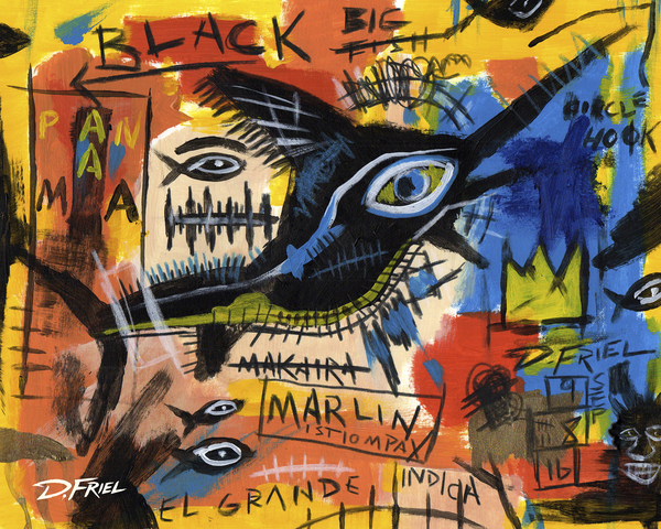 DFriel - Basquiat Black Marlin by D Friel 