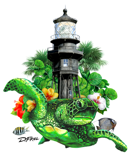 Hillsboro Lighthouse Turtle by D Friel 