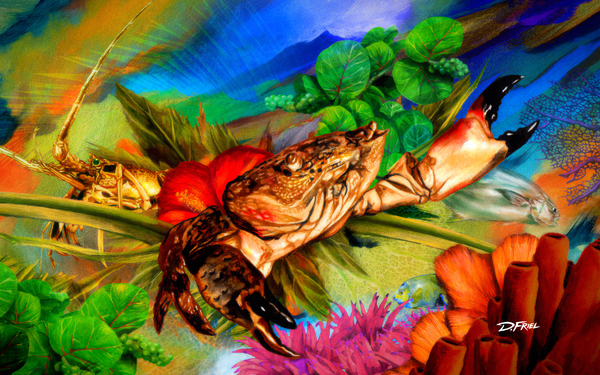 Sea Garden Crustaceans by D Friel 