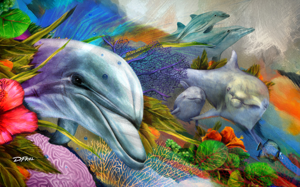 Sea Garden Porpoise by D Friel 
