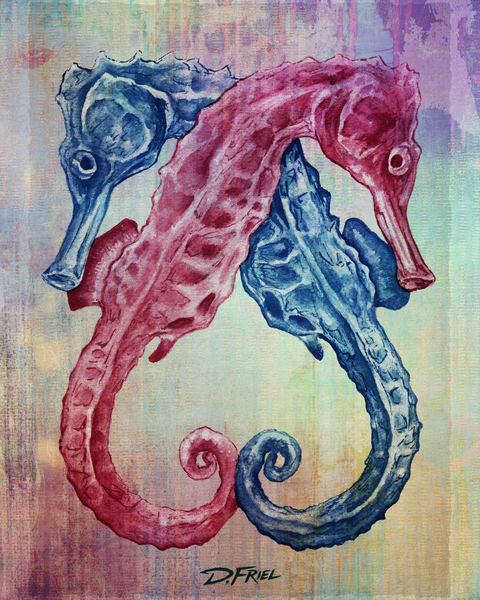 Ocean Lover Seahorse by D Friel 