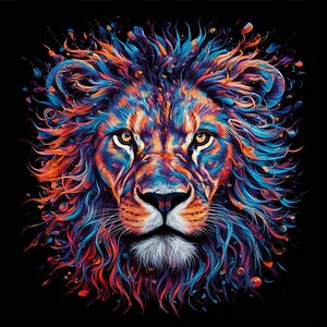 The Dynamic Lion s Gaze in Abstract Mastery