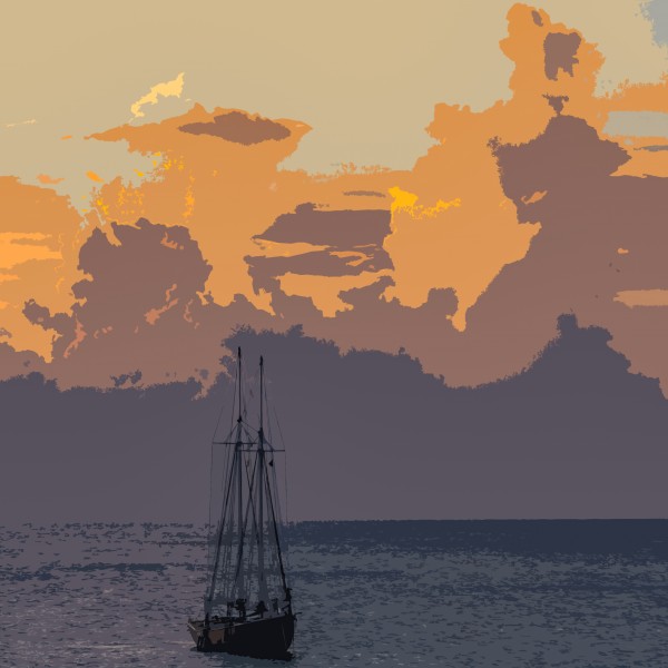 Barbados Sunset Art Version by Brian Doherty