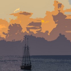 Barbados Sunset Art Version