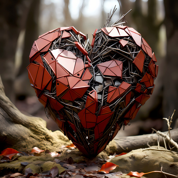Art metallique emotionnel : Explorez le coeur casse  by Melissa Lefebvre