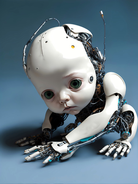 Cyber-Enfance : Le Bebe Cyborg Blanc by Melissa Lefebvre