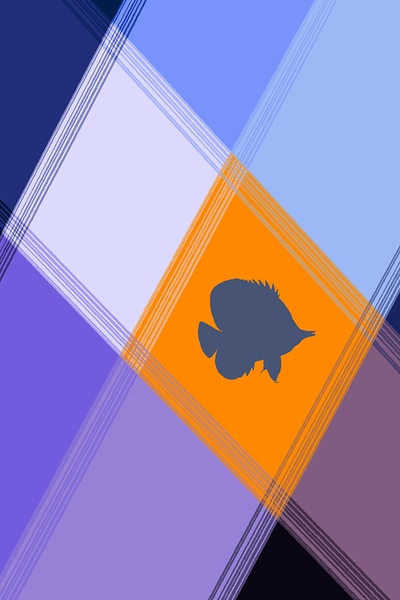 Geometric Reef Blue by Olena Ivanova