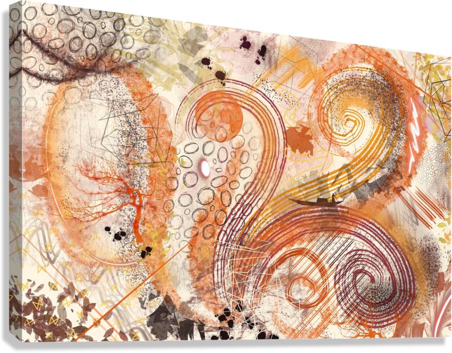 Peacock Abstract Canvas Print