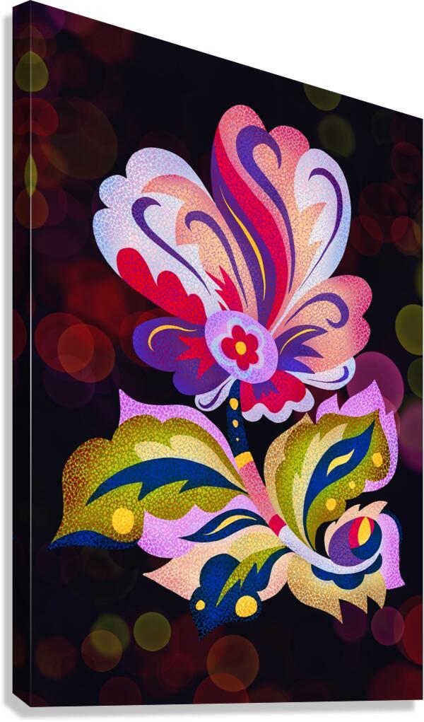 Flower Dark Canvas Print