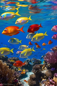 Default In the clear crystalline waters of a trop