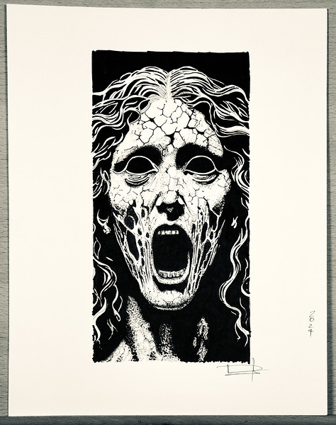 lannick dinard. Abime et reflets. encre. 4944png. Print