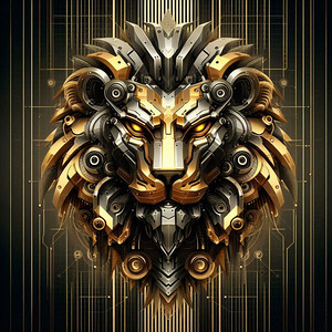 cybernetic lion 4 digital works series2-1