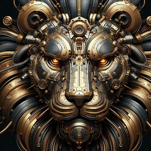 cybernetic lion 4 digital works series2-4