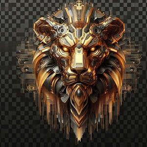 cybernetic lion 4 digital works series1-1