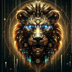 cybernetic lion 4 digital works series1-3