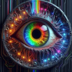 human bionic eye rainbow