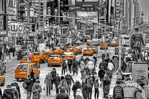 Times square bw