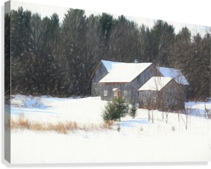 Grey barn Canvas Print