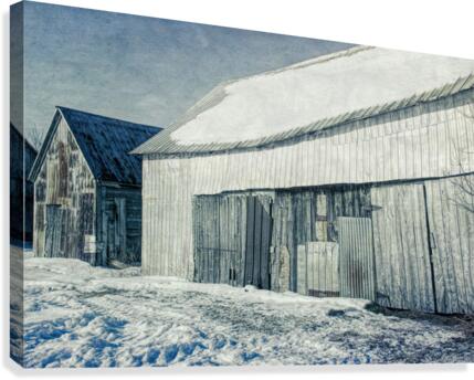 Grange bleutee Canvas Print