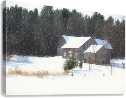 Grey barn Canvas Print