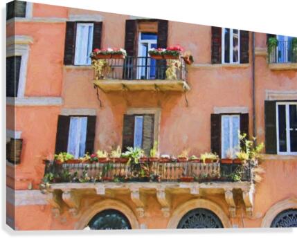 balcon fleuri Canvas Print