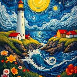 Moonlit Whispers by the Sea