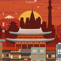 Tokyo Skyline at Sunset