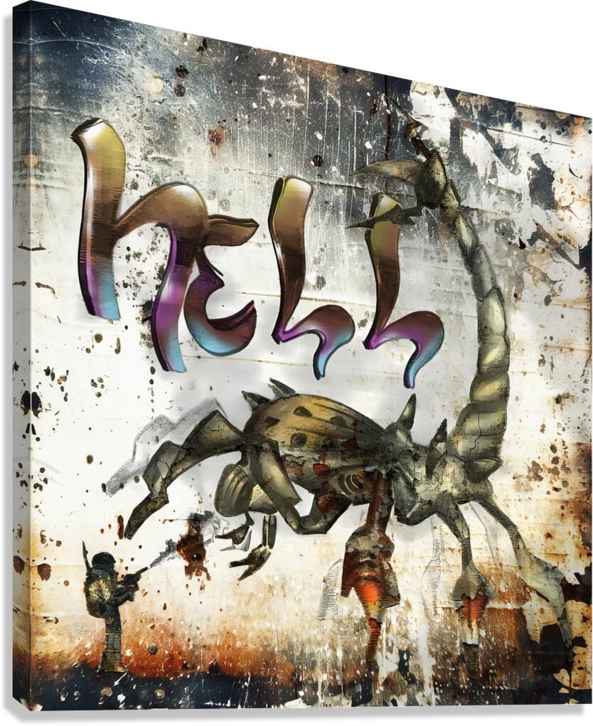 Scorpio and hell Canvas Print