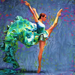 ballet dance Oil painting on canvas