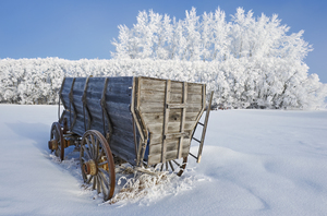 Old Wagon on a Winters Day 