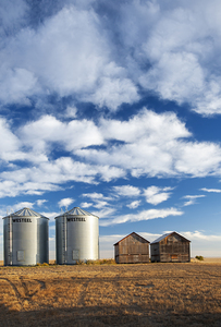 Old and New Grain Bins