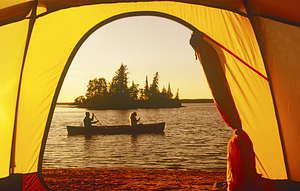 Canoeists at Otter Falls