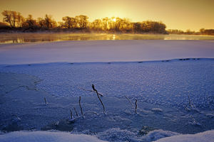winter along the Red River