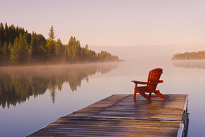 chair on dock Clear Lake