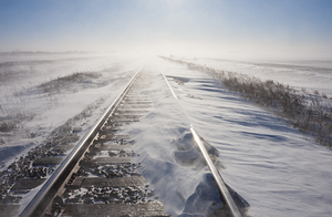 Winter Winds Along the Railway